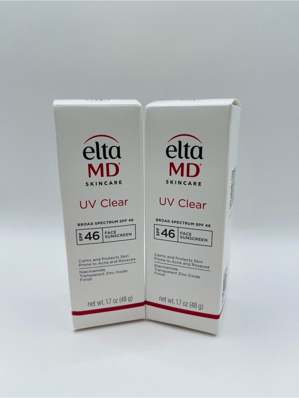 2xEltaMD UV Clear SPF 46 Face Sunscreen - Oil Free Mineral Sunscreen - BNIB